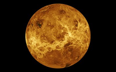 Venus, orange planet, open space, Solar System