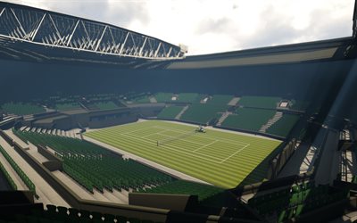 grass court, tennis, Wimbledon Championship, Great Britain, tennis stadium, All England Lawn Tennis Club