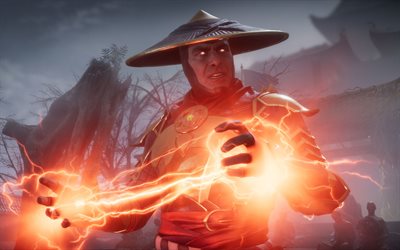 Raiden, fire, Mortal Kombat 11, 2018 games, Mortal Kombat, Raiden fatality