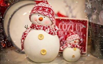 winter, snowman, christmas, snow, toy snowman, winter characters