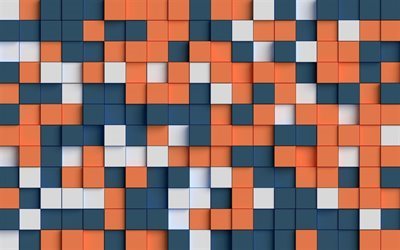 pra&#231;as resumo, quadrados coloridos, laranja, quadrados cinza