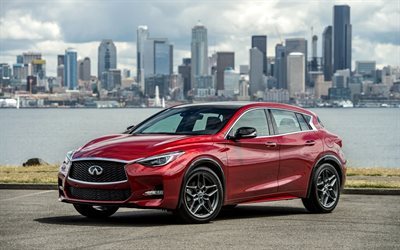 Infiniti QX30S, 2017, Red Infinity, crossover, Red QX30S