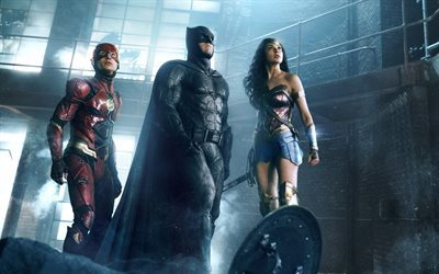 Batman, Wonder Woman, Flash, super-héros, 2017 film, de la Ligue de Justice