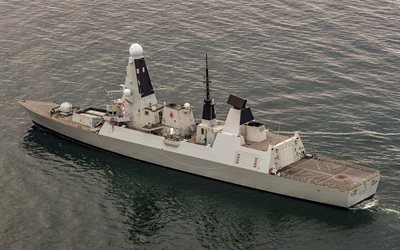 El HMS Duncan, D37, destructor, 4к, de la Marina Real, Tipo 45, la Audacia, la clase, el buque de guerra de Gran Bretaña, de defensa aérea destructor naval de guerra de la fuerza
