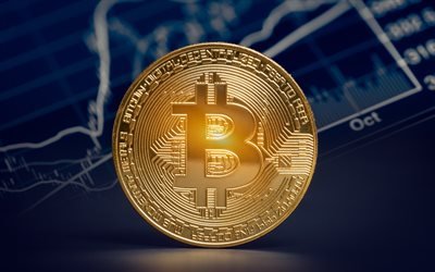 bitcoin, gold coin, 4k, bitcoin sign, crypto currency