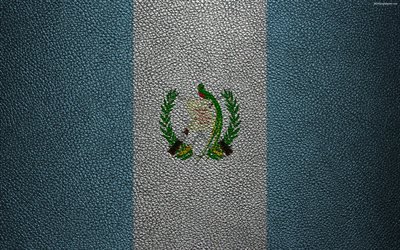 Flag of Guatemala, 4k, leather texture, North America, Guatemalan flag, flags of the world, Guatemala