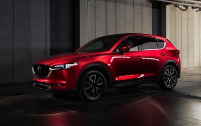 Mazda СХ-5, 2018, rouge de croisement, de nouvelles voitures, 4k, rouge СХ-5, Mazda