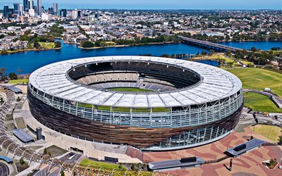 Optus Stadium, Perth, L&#228;nsi-Australiassa, Perth Stadium, Australian Football Stadium, Australia, Fremantle FC Stadium, West Coast Eagles