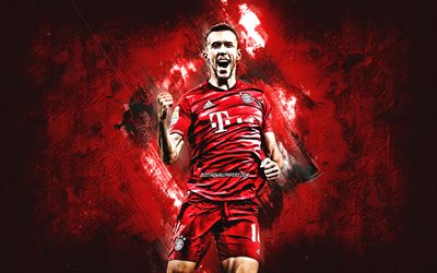 Ivan Perisic, Bayern Munich FC, Croatian football player, midfielder, red stone background, Bundesliga, football, Germany