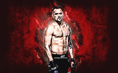 James Krause, american fighter, UFC, MMA, Ultimate Fighting Championship, portrait, red stone background