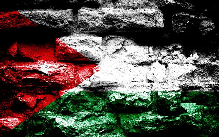 empire of jordan, grunge brick textur, flagge jordaniens, flagge auf mauer, jordanien, flaggen asiatischer l&#228;nder