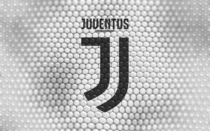Juventus FC, white and black creative background, Serie A, Italy, football, Juventus FC logo