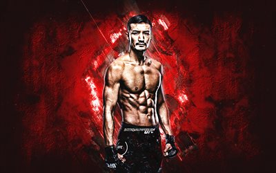 Kyung Ho Kang, South Korean fighter, portrait, red stone background, UFC, Kang Kyung-ho, MMA