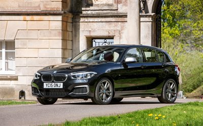 BMW 1, 2016, F20, UK-spec, 5-door BMW 1, M135i, Hatchback, black F20, german cars, BMW