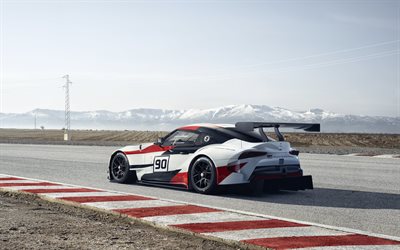 Toyota GR Supra Racing Concept, 2018, racing track, supercar, tuning Supra, sports coupe, Toyota, GAZOO Racing