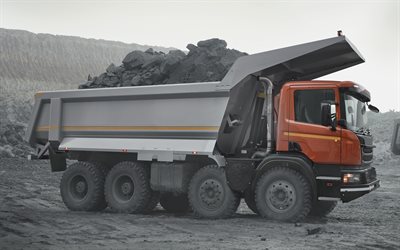 Scania P440, 4k, 2018 cami&#243;n, 8x4, Volcado de Camiones, volquetes, camiones, Scania