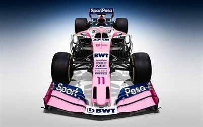 Racing Point RP19, 4k, front view, 2019 F1 cars, Formula 1, SportPesa Racing Point F1 Team, F1 2019, new RP19, F1, F1 cars, Racing Point-BWT Mercedes