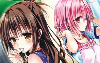 Mikan Yuuki, Momo Velia Deviluke, manga, To LOVE-Ru, artwork, Yuki Mikan, princess