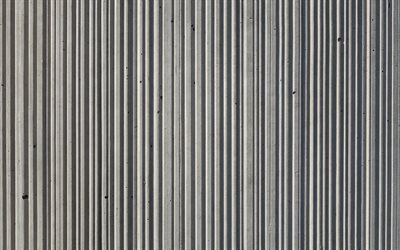 verticales de hormig&#243;n palos, macro, 4K, hormig&#243;n texturas, l&#237;neas verticales, hormig&#243;n, lineal texturas