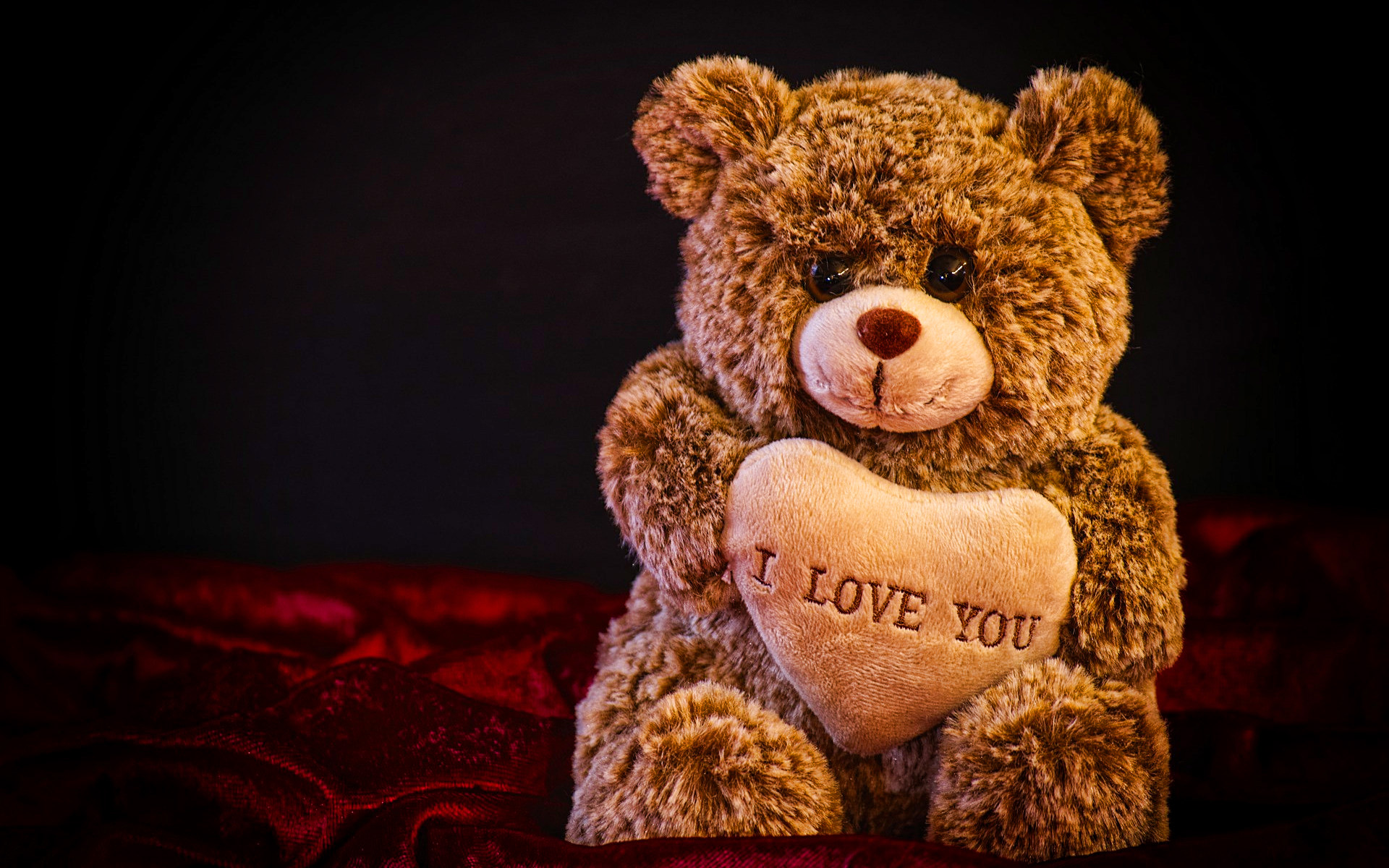 Download wallpapers I Love You, 4k, teddy bear, love concepts, soft toys,  teddy bear with heart for desktop with resolution 1920x1200. High Quality  HD pictures wallpapers