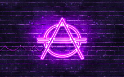 Don Diablo violeta logotipo de 4k, superestrellas, holand&#233;s DJs, violeta brickwall, No Pepijn Schipper, Don Diablo logotipo, estrellas de la m&#250;sica, Don Diablo de ne&#243;n logotipo, Don Diablo