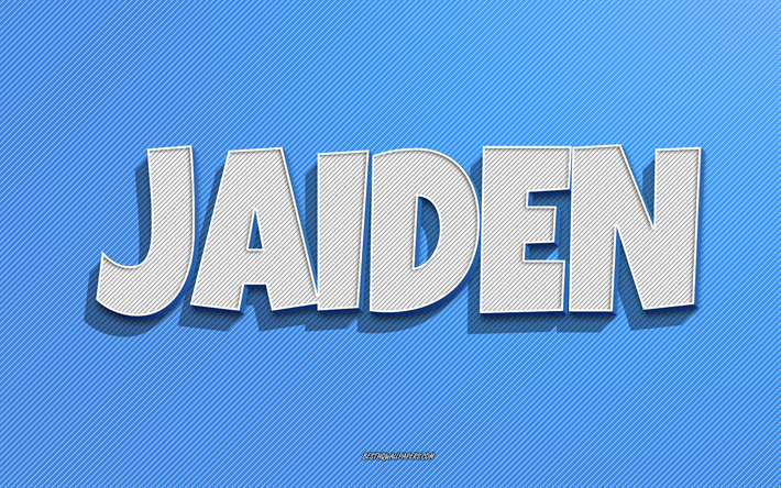 Jaiden, blue lines background, wallpapers with names, Jaiden name, male names, Jaiden greeting card, line art, picture with Jaiden name