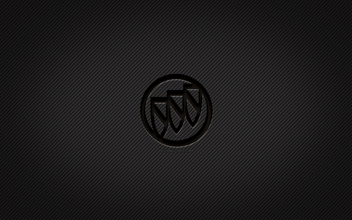 buick-carbon-logo, 4k, grunge-kunst, carbon-hintergrund, kreativ, buick-schwarz-logo, automarken, buick-logo, buick