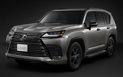 2022, lexus lx 600, vista frontale, esterno, argento suv, grigio lexus lx, auto giapponesi, lexus