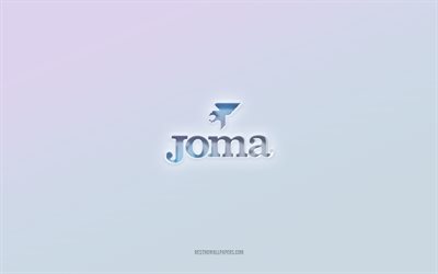 Joma logo, cut out 3d text, white background, Joma 3d logo, Joma emblem, Joma, embossed logo, Joma 3d emblem