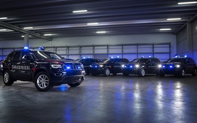 4k, Jeep Grand Cherokee, Italian Carabinieri, Armored SUV, police cars, Carabinieri, Italy, Jeep