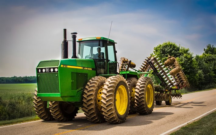 John Deere 8760, traktor, sk&#246;rd begrepp, jordbruksmaskiner, moderna traktorer, John Deere