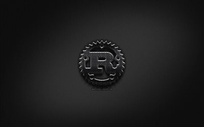 Ruggine nera, logo, un linguaggio di programmazione, griglia in metallo, sfondo, Ruggine, opere d&#39;arte, creativo, linguaggio di programmazione, segni di Ruggine logo