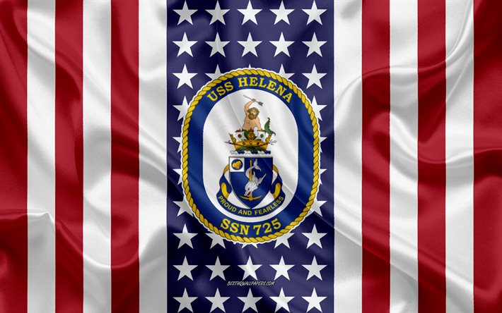 USS Helena Emblema, SSN-725, Bandeira Americana, Da Marinha dos EUA, EUA, NOS navios de guerra, Emblema da USS Helena