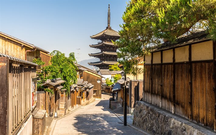 A-ji, templo Budista, Kyoto, Minami-ku, templo japon&#233;s, japon&#233;s arquitectura, ciudad japonesa, Jap&#243;n