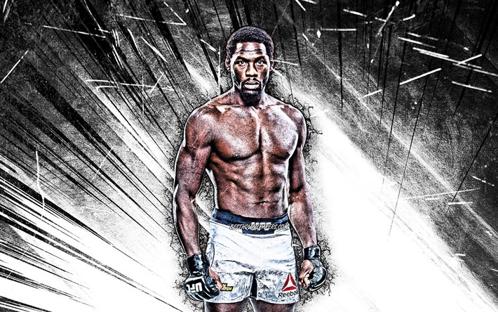 4k, Jared Cannonier, grunge art, MMA, american fighters, UFC, Mixed martial arts, white abstract rays, Jared Cannonier 4K, UFC fighters, Jared Christopher Cannonier, Jared Cannonier 4K MMA fighters, The Killa Gorilla