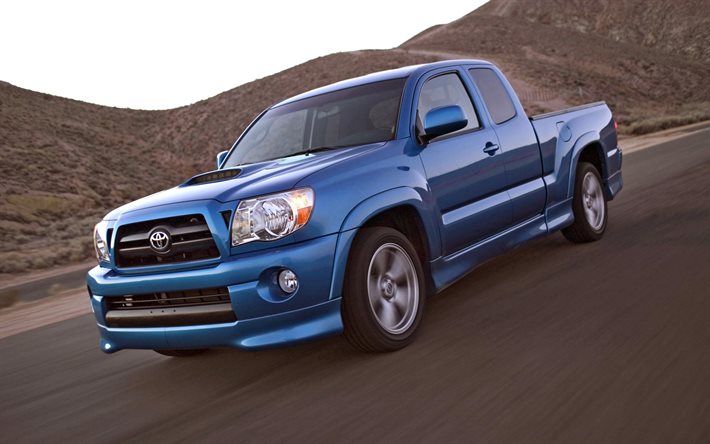 Toyota Tacoma X-Runner, autoroute, voitures 2012, pick-up bleu, VUS, Toyota Tacoma X-Runner 2012, Toyota