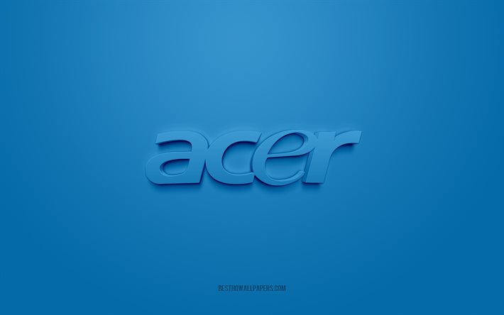 Acer-logo, violetti tausta, Acer 3d -logo, 3d-taide, Acer, tuotemerkkien logo, violetti 3d Acer -logo