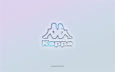 logo kappa, texte 3d découpé, fond blanc, logo kappa 3d, emblème kappa, kappa, logo en relief, emblème kappa 3d
