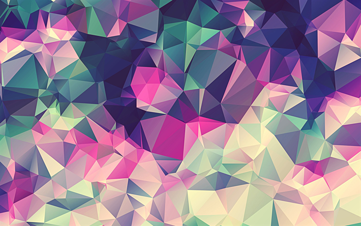 4k, purple low poly background, abstract crystals, creative, colorful background, geometric art, low poly background, geometric shapes, low poly art, low poly patterns