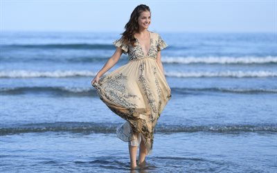 Barbara Palvin, 4k, plage, 2018, hongrois modèles, photoshoot, beauté