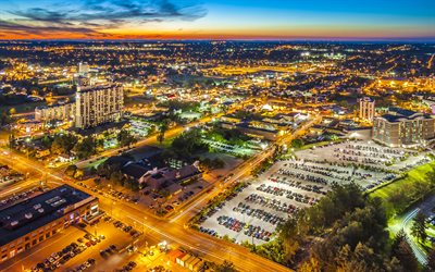 Canada, Toronto, panorama, residential areas, nightscapes, North America
