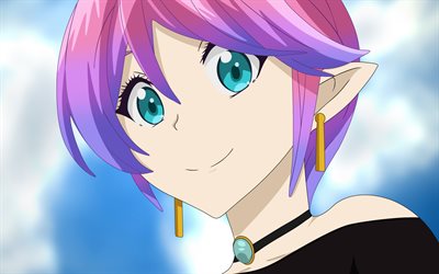 Koito Minase, manga, purple hair, Myriad Colors Phantom World, art, Musaigen no Phantom World