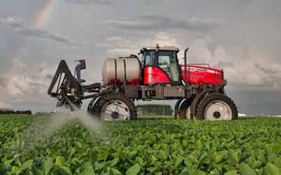 Massey Ferguson 9330, sprinkler, BR-spec, 2021 tractors, agricultural machinery, harvest, red tractor, agriculture, Massey Ferguson