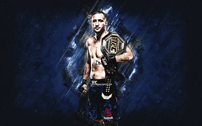 Justin Gaethje, MMA, UFC, American fighter, Justin Gaethje art, Ultimate Fighting Championship, stone gray background