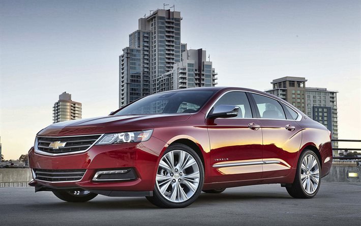 Chevrolet Impala, 2020, vista frontal, exterior, limousine vermelho, vermelho novo Impala, os carros americanos, Chevrolet