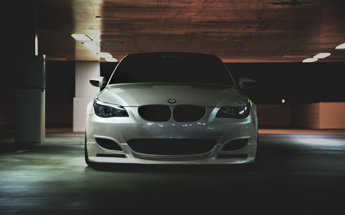 4k, BMW M5, E60, front view, exterior, E60 tuning, M5 tuning, German cars, BMW