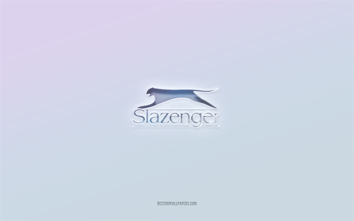 Slazenger logo, cut out 3d text, white background, Slazenger 3d logo, Slazenger emblem, Slazenger, embossed logo, Slazenger 3d emblem