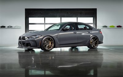 2021, BMW M3, G80, Vorsteiner, M3 tuning, new gray M3, G80 tuning, German cars, BMW