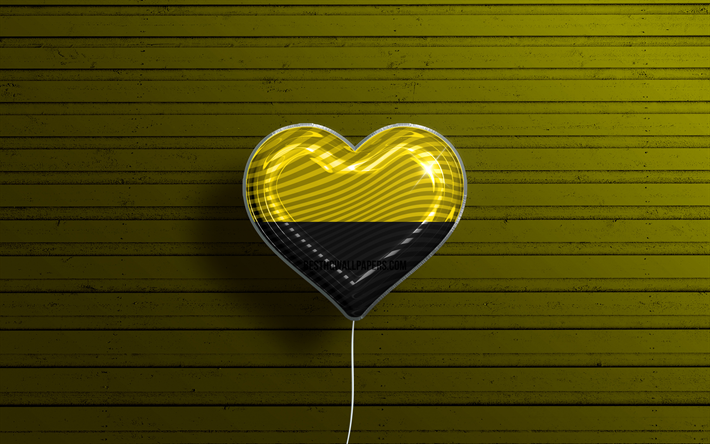 I Love Barrancabermeja, 4k, realistic balloons, yellow wooden background, Day of Barrancabermeja, Colombian cities, flag of Barrancabermeja, Colombia, balloon with flag, cities of Colombia, Barrancabermeja flag, Barrancabermeja