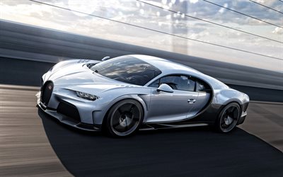 2022, Bugatti Chiron Super Sport, 4k, front view, exterior, new white Chiron, hypercars, luxury sports cars, Bugatti